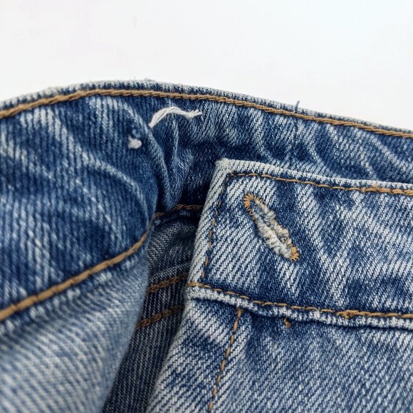 Blank NYC Size 24 XXS Womens Fringe Hem Wrap Mini Denim Skirt in Light Blue - Picture 8 of 13